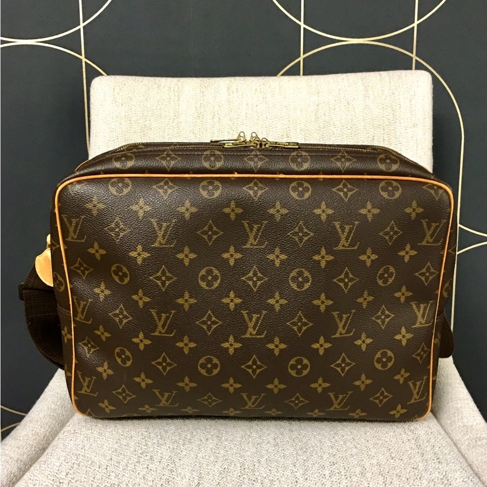 Authentic Louis Vuitton Reporter GM messenger bag brown monogram LV canv… - Picture 4 of 16
